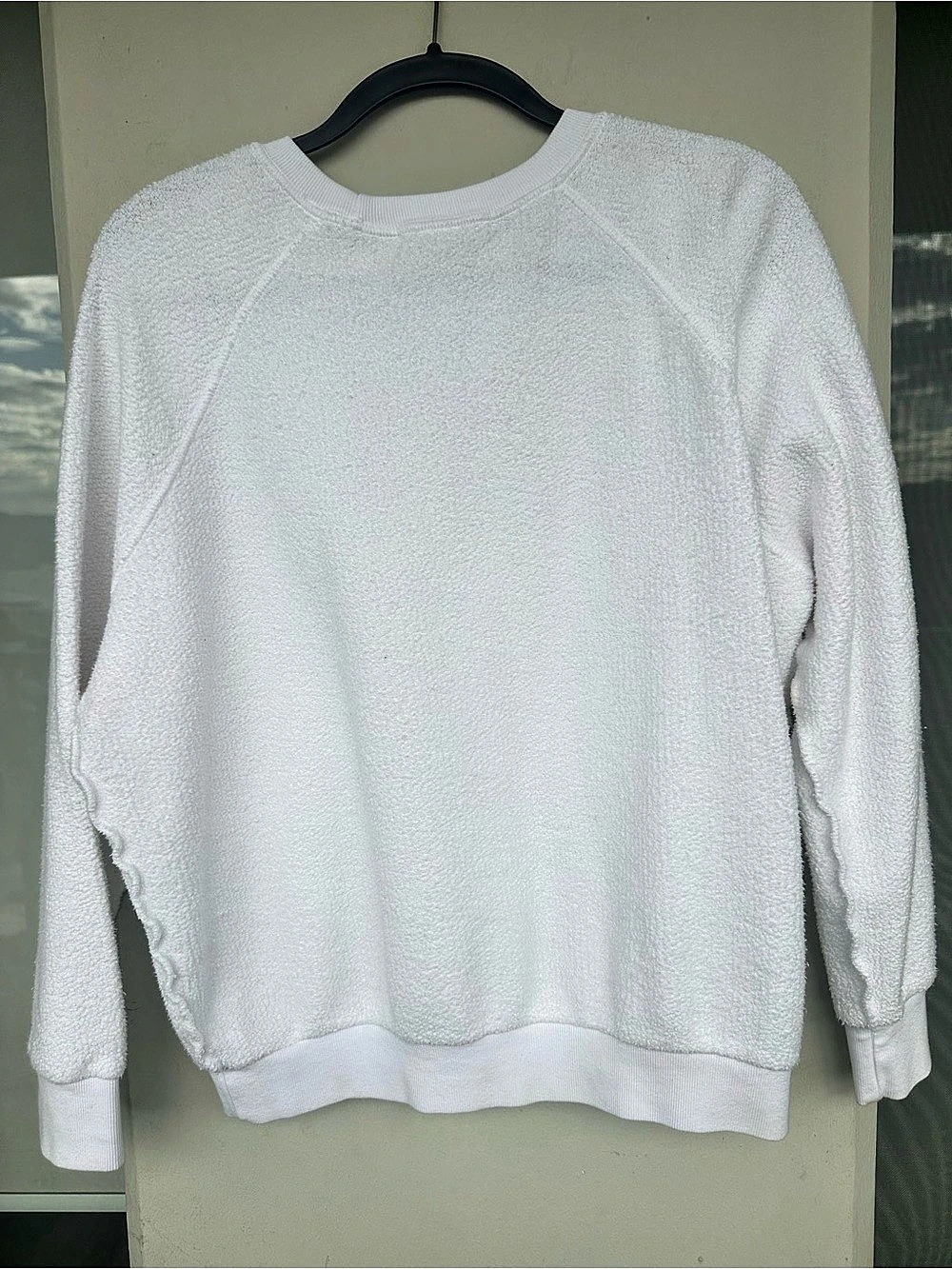 perfectwhitetee Ziggy Sweatshirt Cotton Crewneck White Large